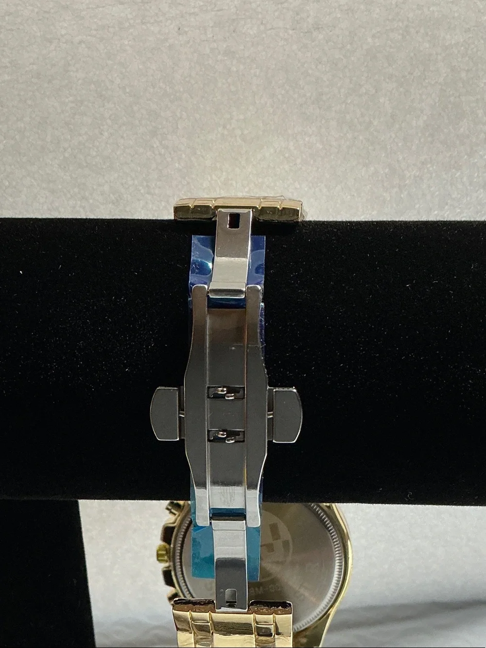 AJ's Gold Tone Watch with Red Dial 48mm